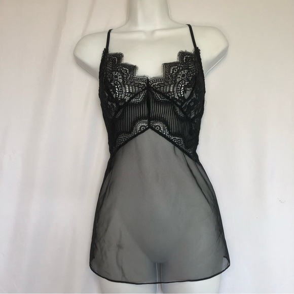 Victoria's Secret Other - Victoria’s Secret Black Lace Babydoll Nighty NWT